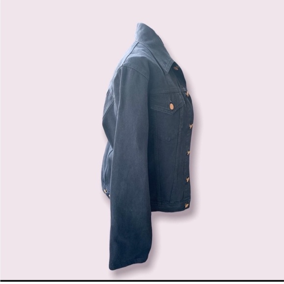 Jean Paul Gaultier JPG Jeans Black Denim Jacket Button Up Women’s 90s Vintage - Picture 4 of 10